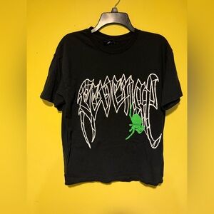 Revenge x King Von Spider Arch Tee Size L Black White Green Puff Print